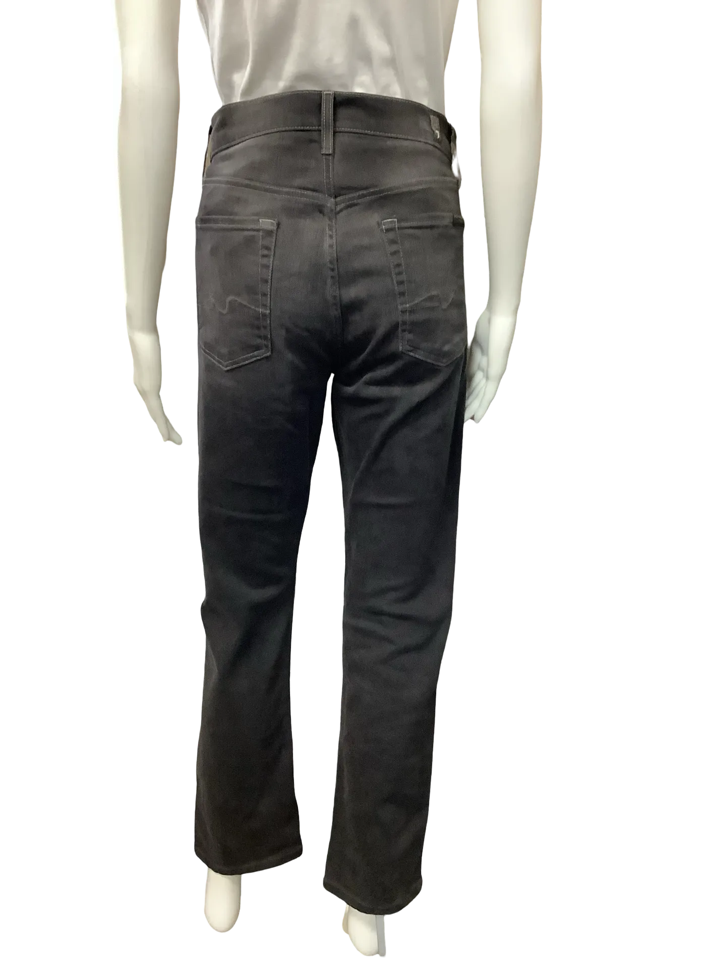 7 For All Mankind Women's Pant Jean The Straight Mid Rise Black Size 30