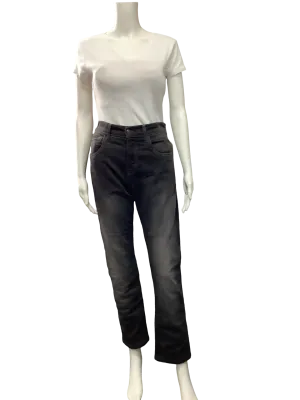 7 For All Mankind Women's Pant Jean The Straight Mid Rise Black Size 30