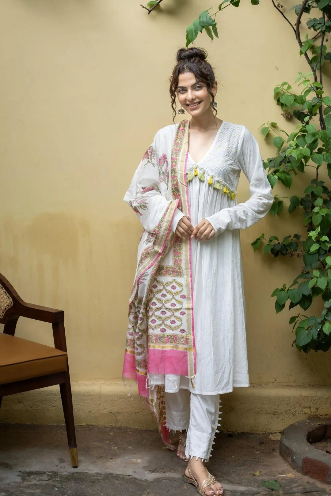 ADYA COTTON KURTA SET (WITH DUPPATTA)