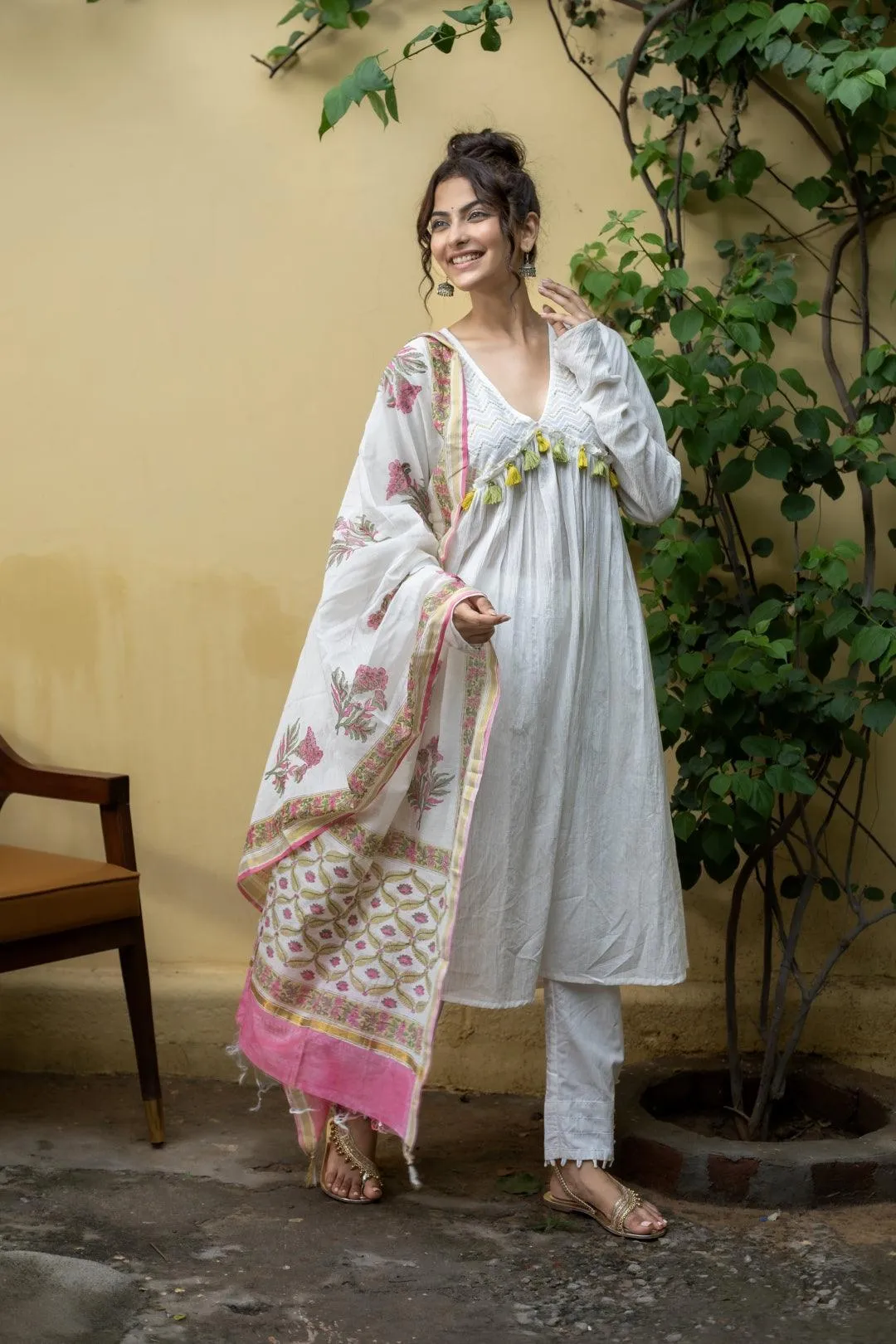 ADYA COTTON KURTA SET (WITH DUPPATTA)