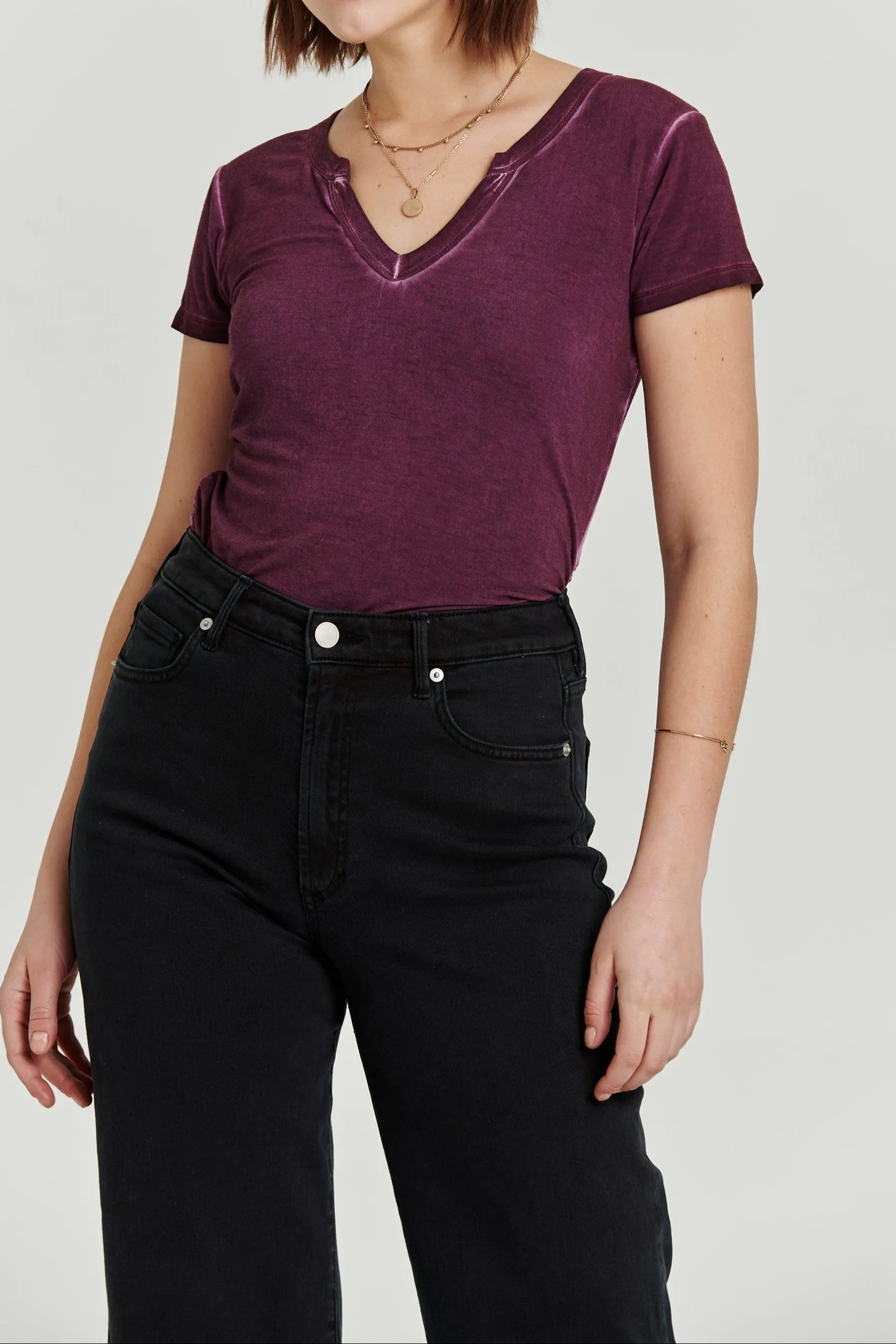 AIDEN TOP PRUNE ANTIQUE WASH