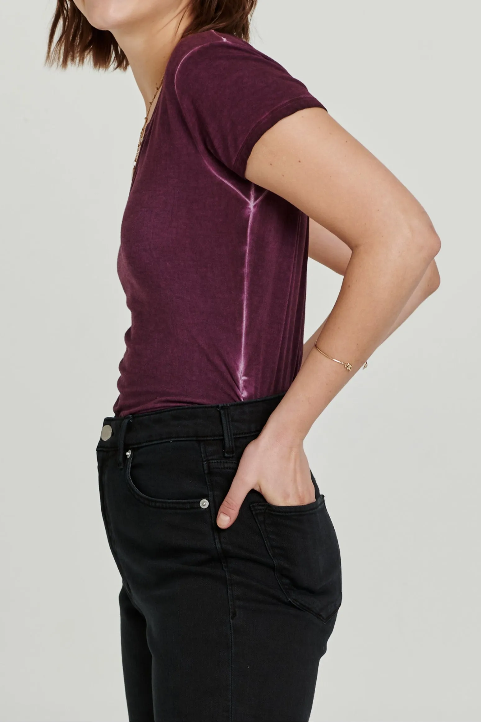 AIDEN TOP PRUNE ANTIQUE WASH
