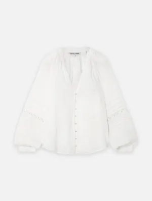 Ailani Ramie Top in Off White