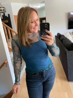 Airy Delight Top in Teal