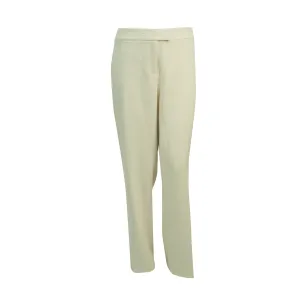 Anne Klein Women's Plus Size Straight Leg Flat Front Dress Pants Beige Size 20W