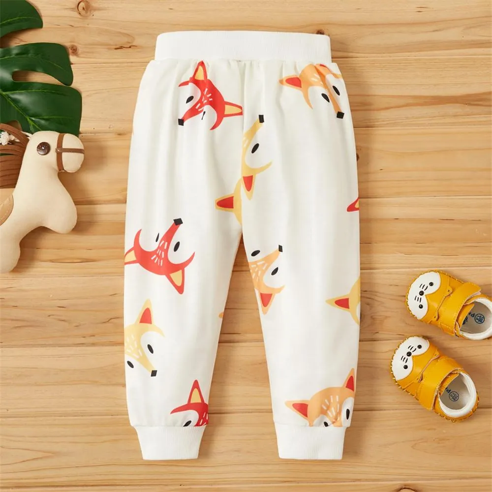 Baby Unisex Fox Animal Pinted Pants