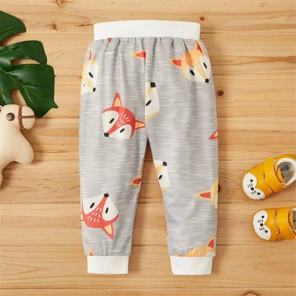 Baby Unisex Fox Animal Pinted Pants