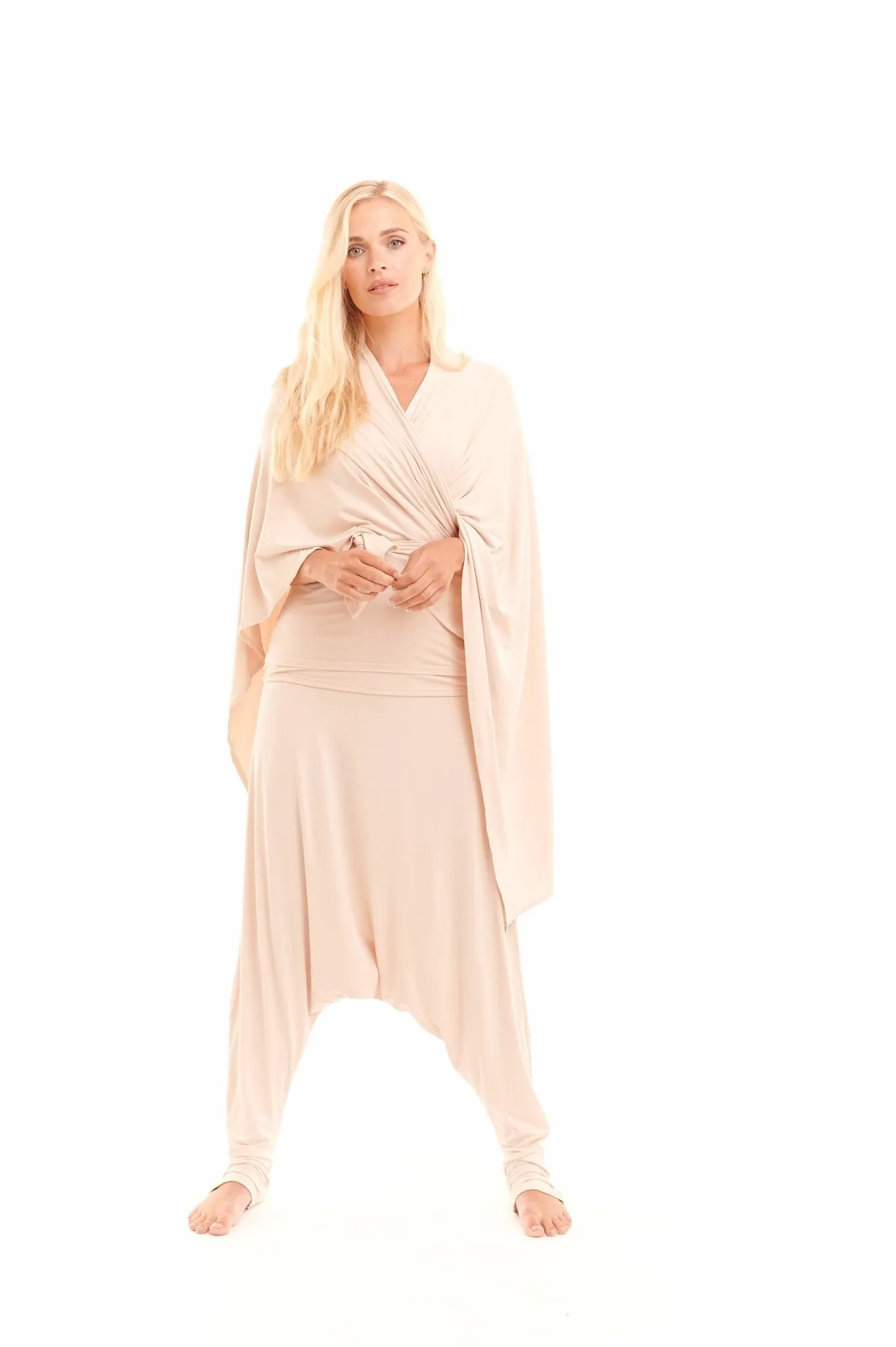 BAMBOO HAREM LOUNGE PANTS ECRU
