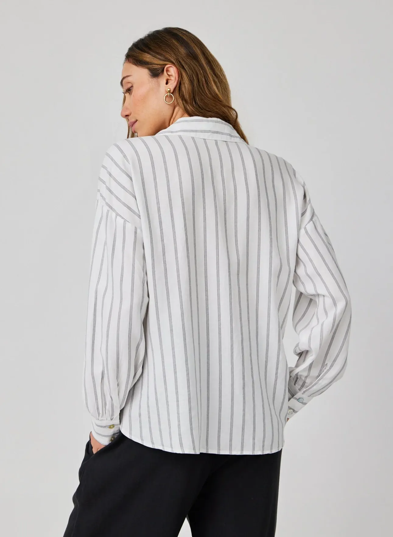 Bella Dahl LS Pullover - Makana Beach Stripe