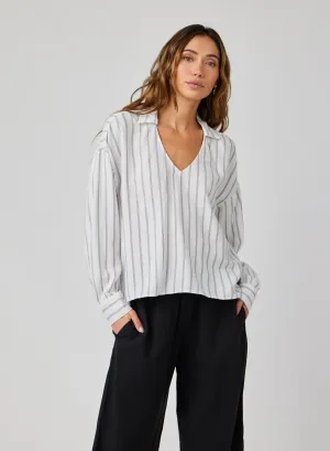 Bella Dahl LS Pullover - Makana Beach Stripe