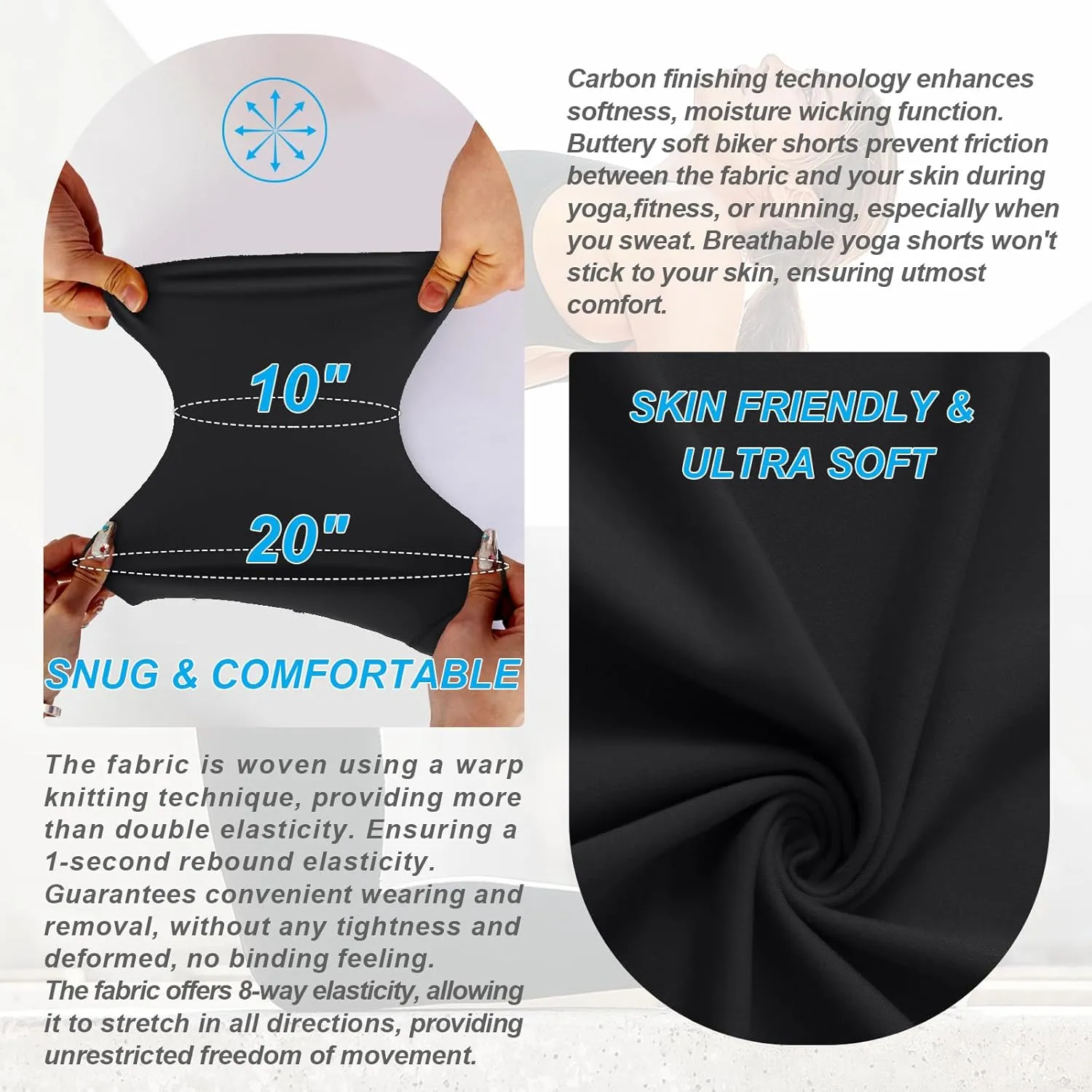 Biker Shorts Women Tummy Control Yoga Shorts Breathable Gym Shorts Spandex Shorts High Waisted Running Shorts