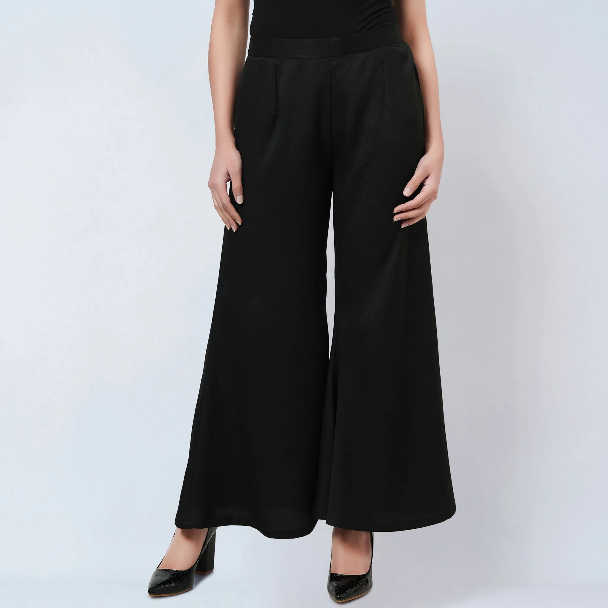 Black Bell Bottom Pants