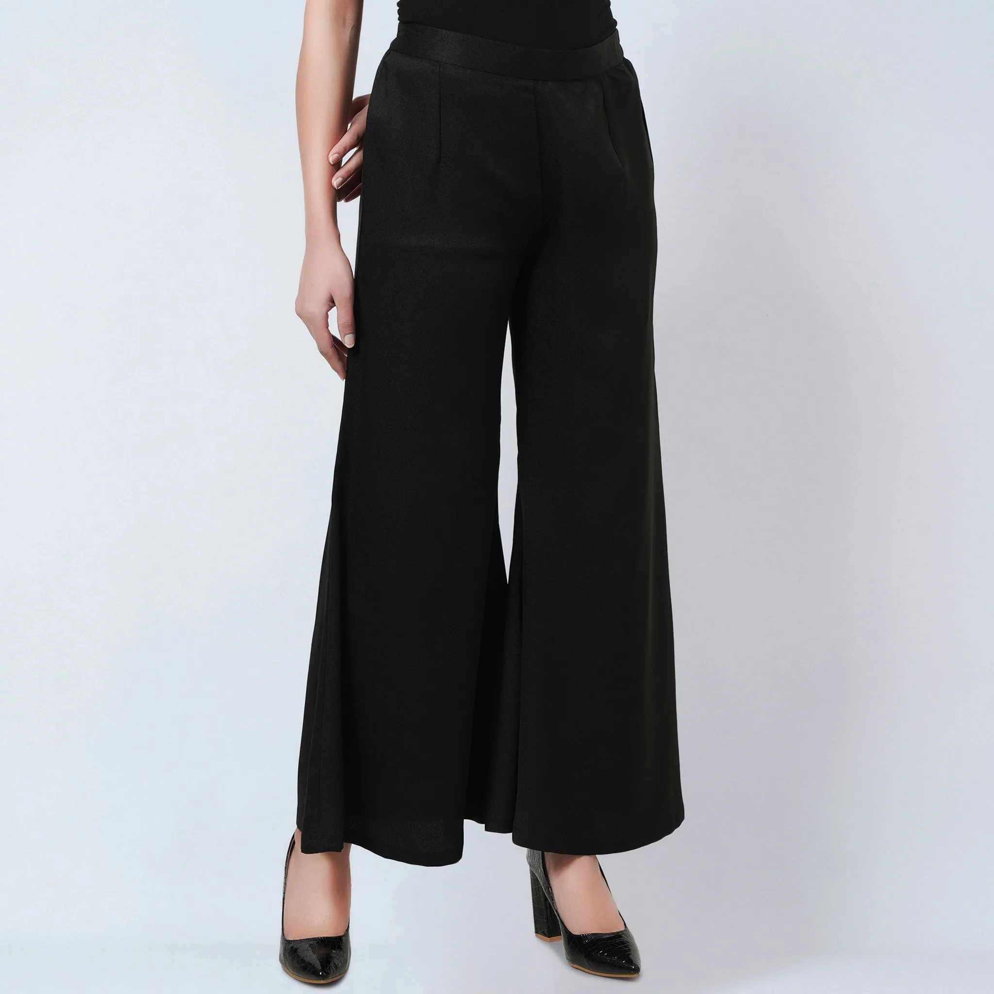 Black Bell Bottom Pants