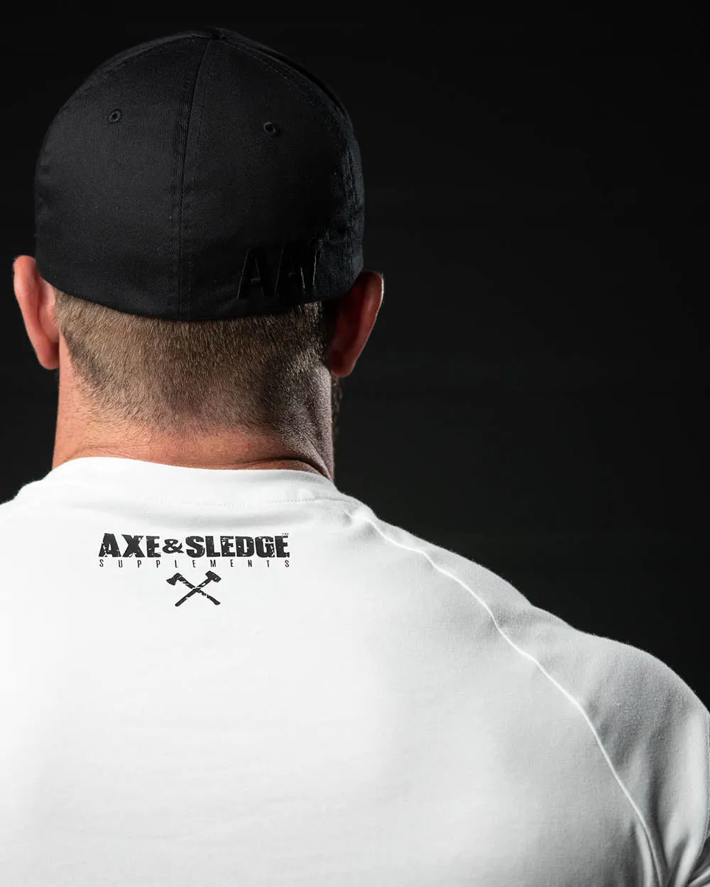 Black on White Simple Raglan Tee