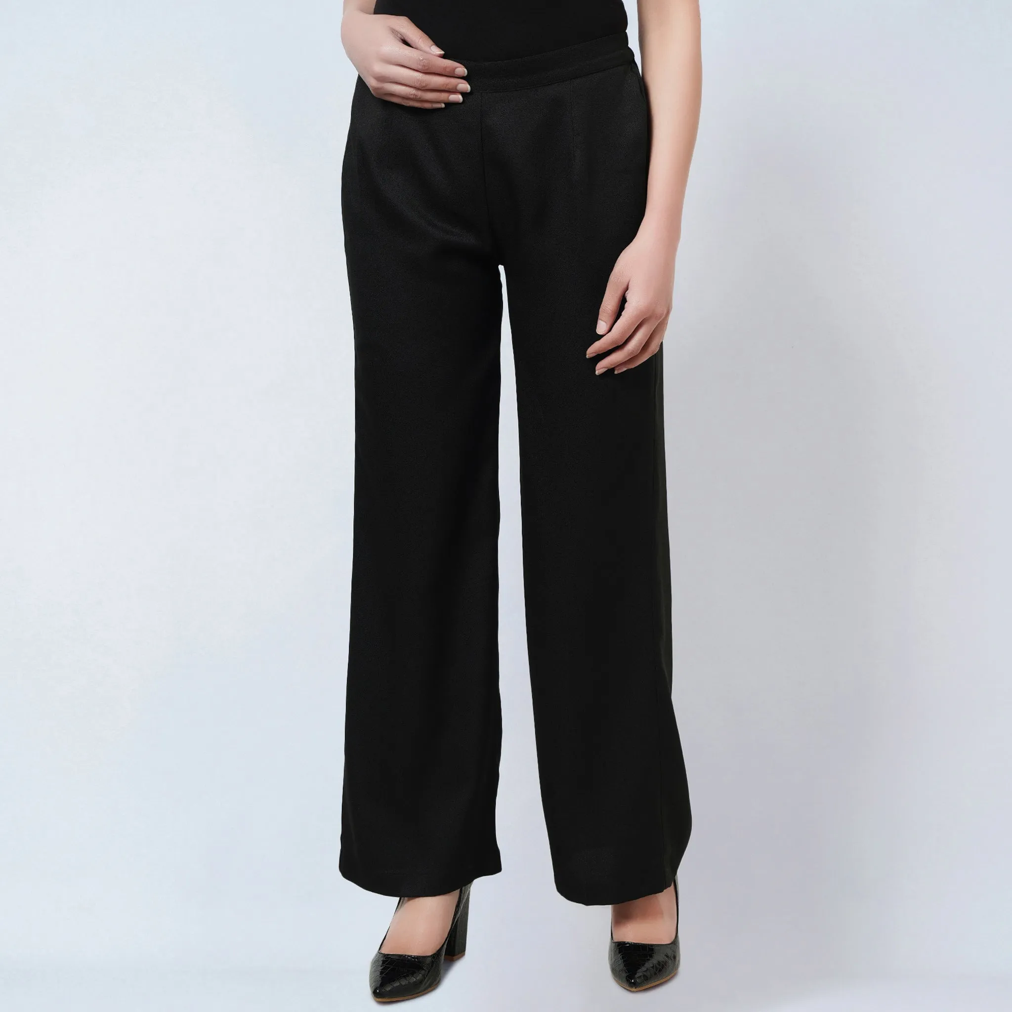 Black Straight Pants