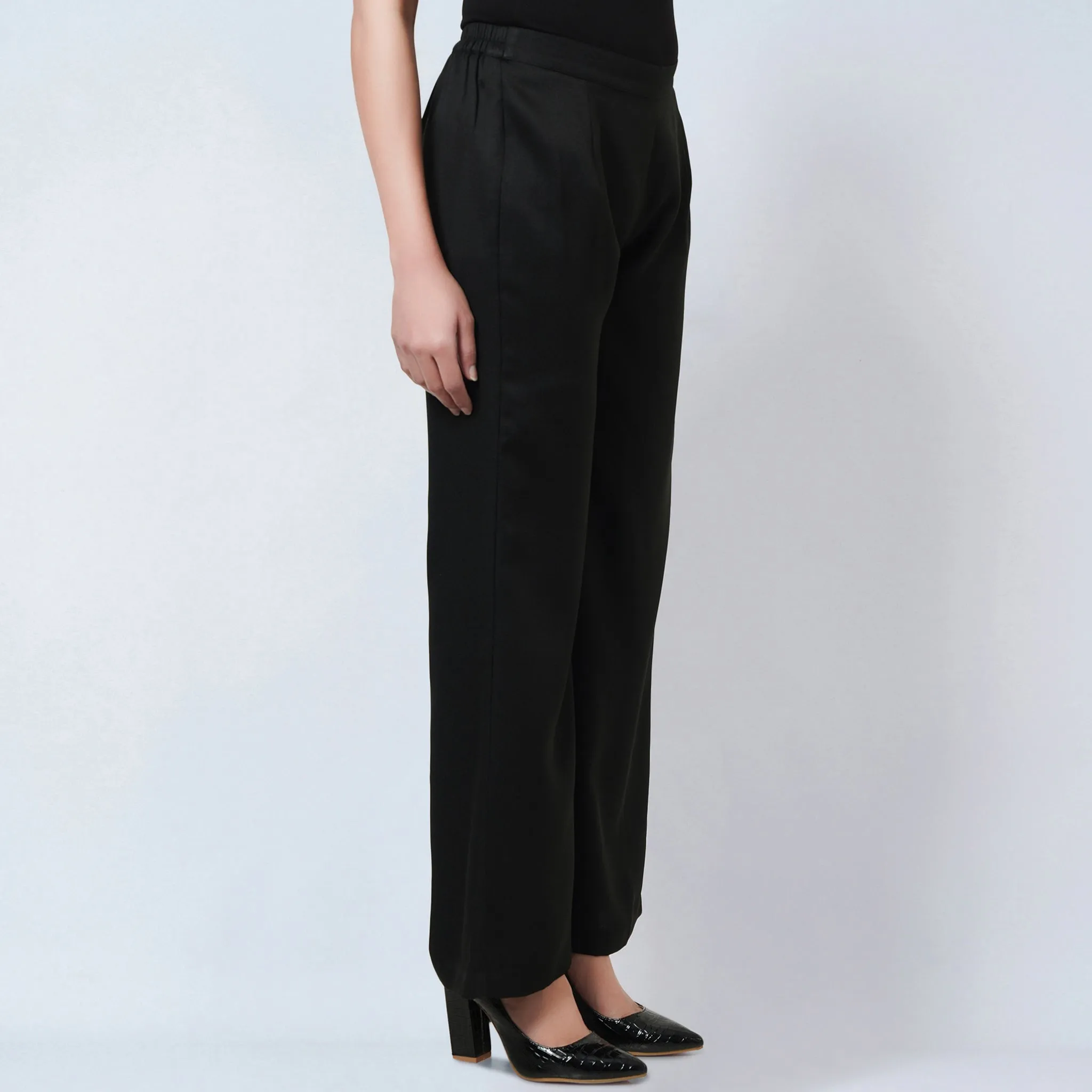 Black Straight Pants