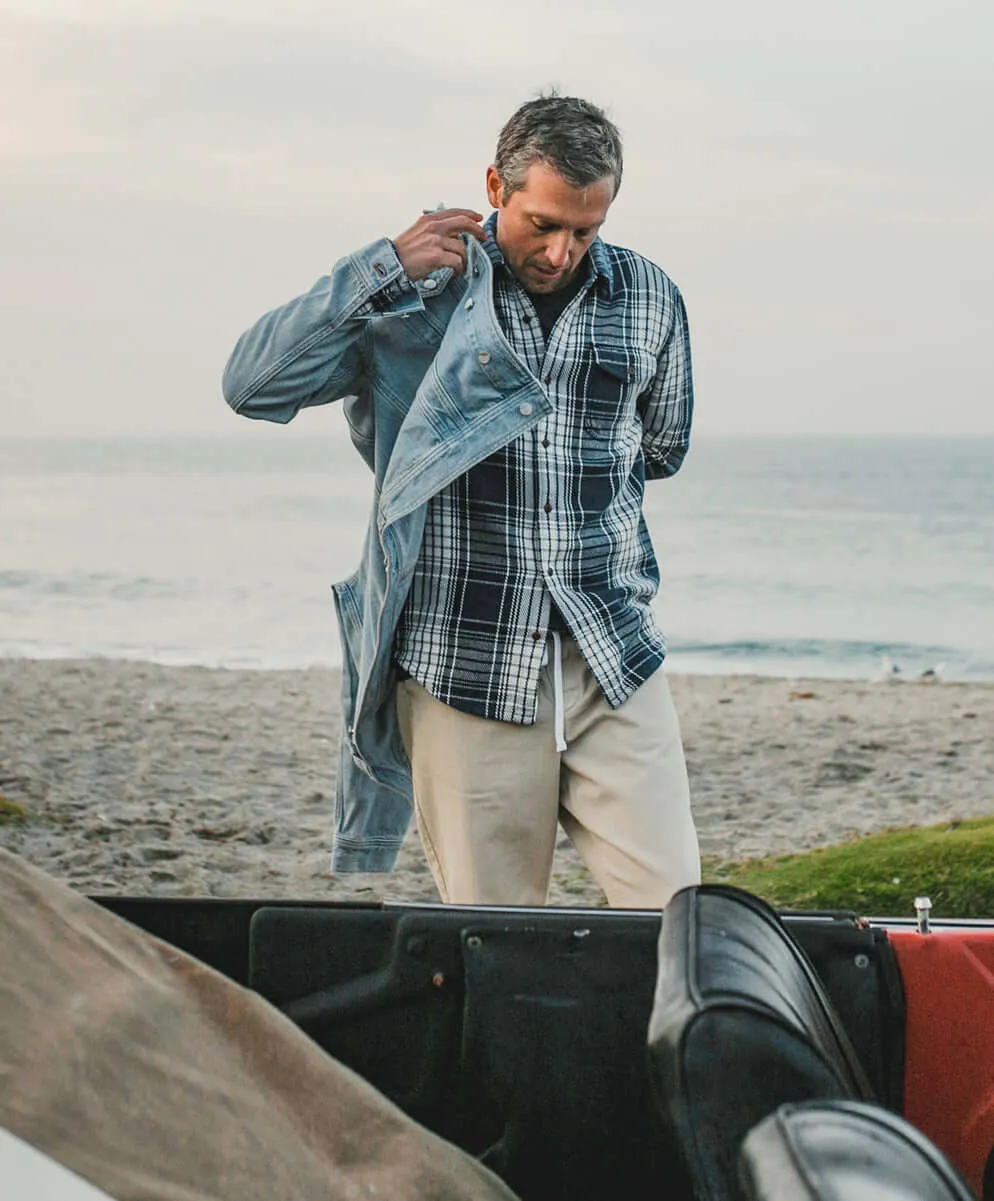 Blanket Shirt -navy blue