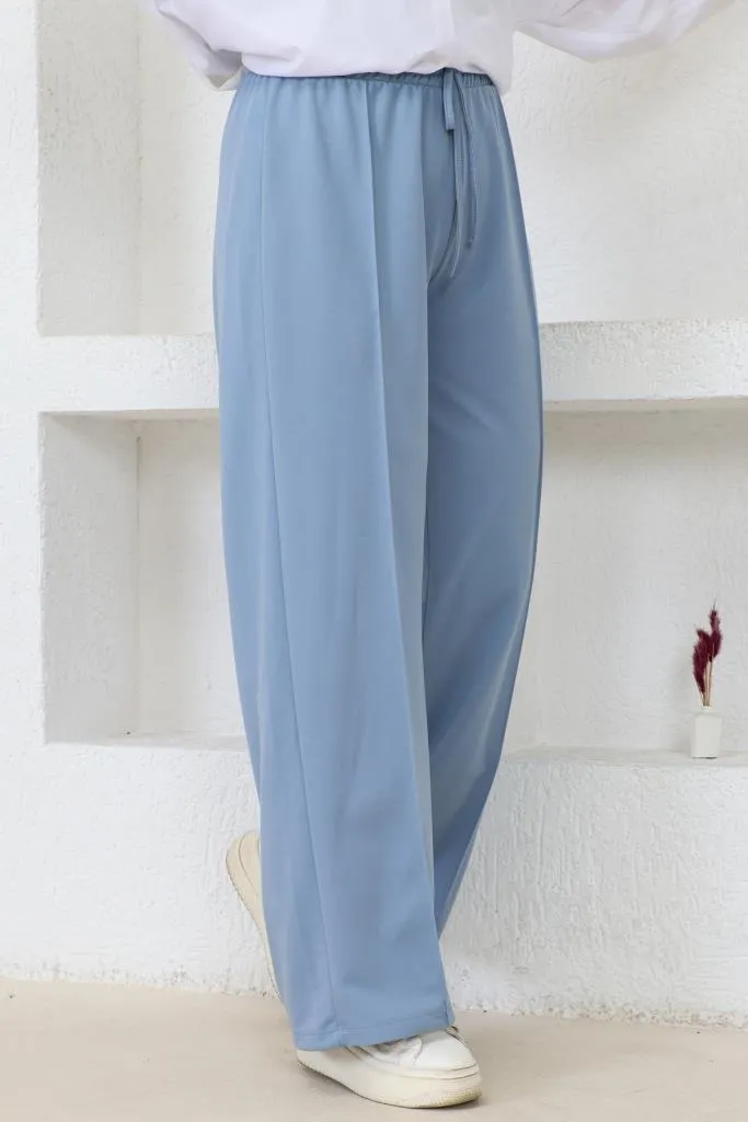 BNG Women  Elastic Waist Comfortable Loose Fit Baggy Pants Blue - Clermont