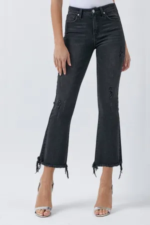 Bobbi Risen Mid-Rise Ankle Flare Jeans (Size 13)