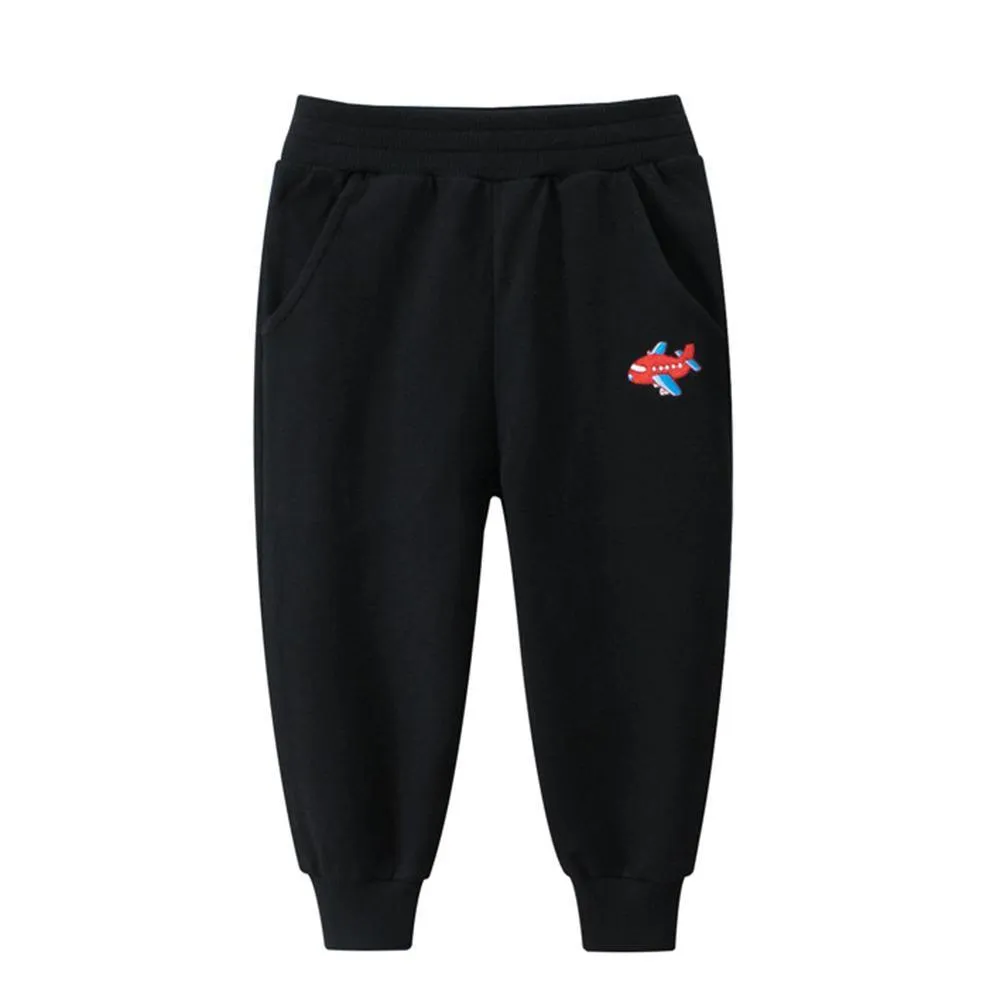 Boys Casual Cartoon Pocket Solid Pants Wholesale