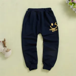 Boys Letter Printed Smiley Pants Boys Wholesale Clothing