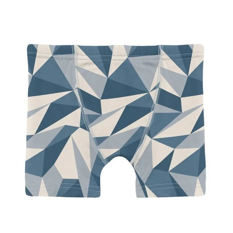 Boy's Print Bamboo Boxer Brief - Winter Ice
