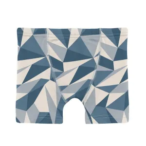 Boy's Print Bamboo Boxer Brief - Winter Ice