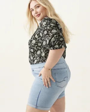 Brittany Button Down Blouse | Forest Green / Ivory