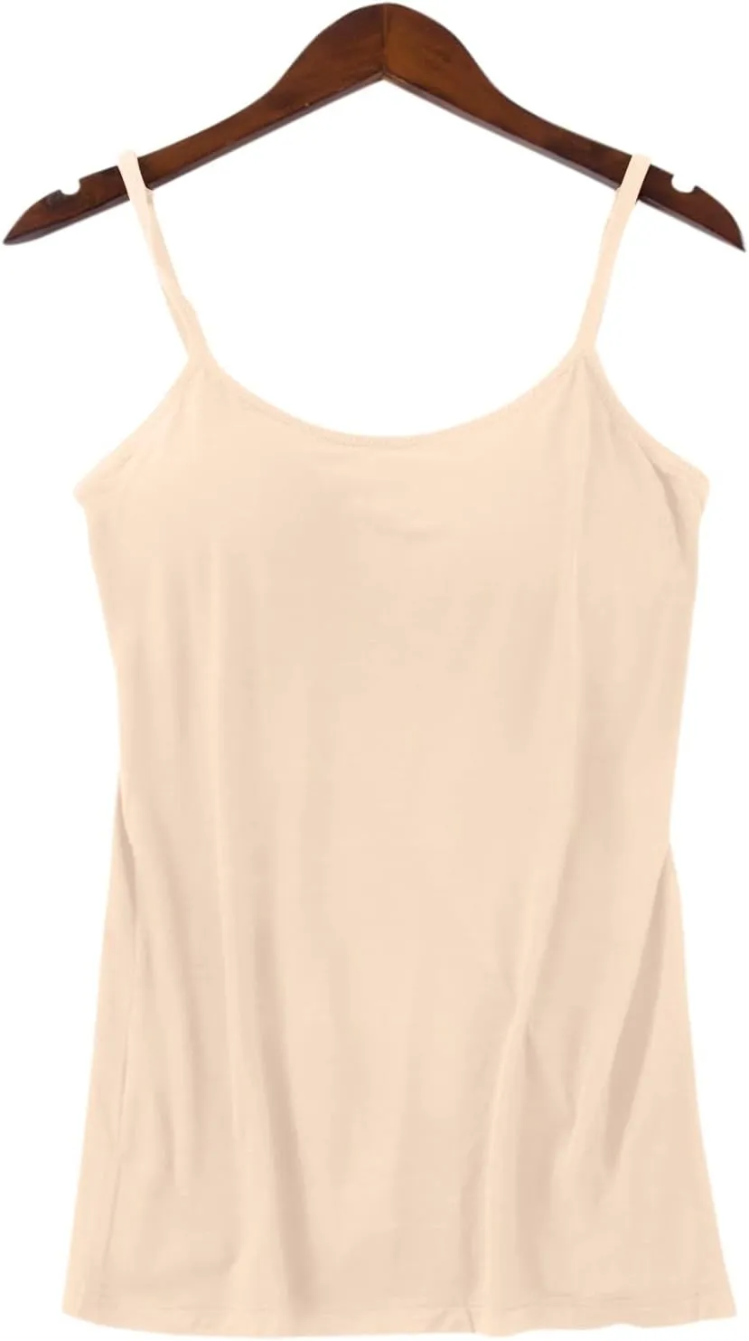 Camisole Tops for Women Built in Bra Adjustable Spaghetti Strap Workout Yoga Shirts Basic Shelf Bra Tank Tops
