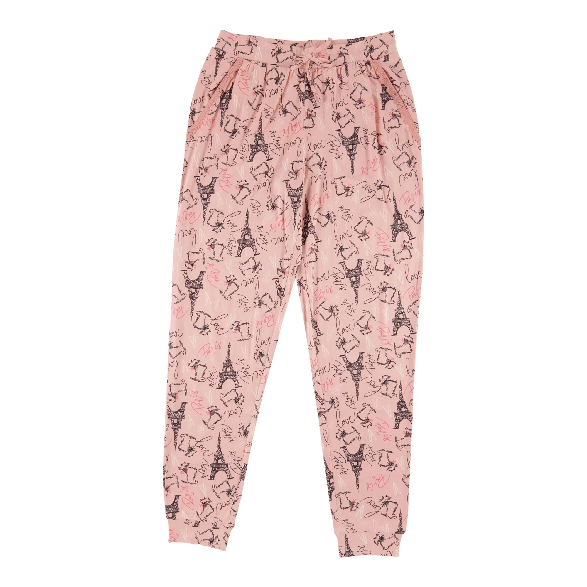 Carisma Women's PJ Joggers with Lace Detail