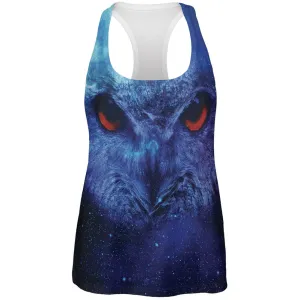 Celestial Owl All Over Womens Work Out Tank Top