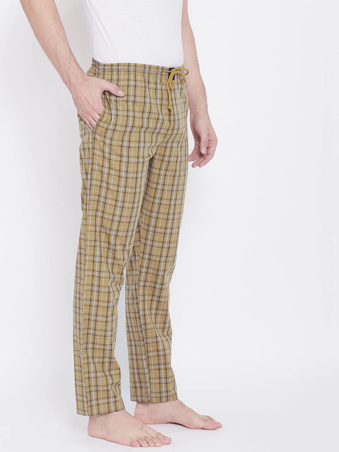 Checked Straight Lounge Pants
