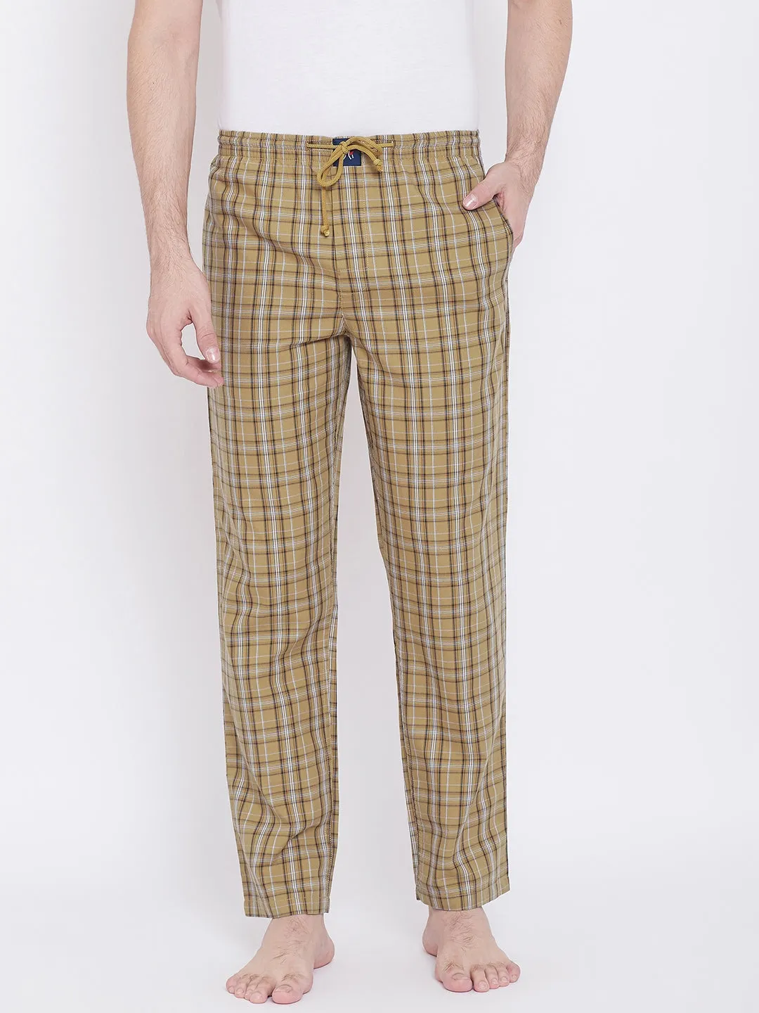 Checked Straight Lounge Pants