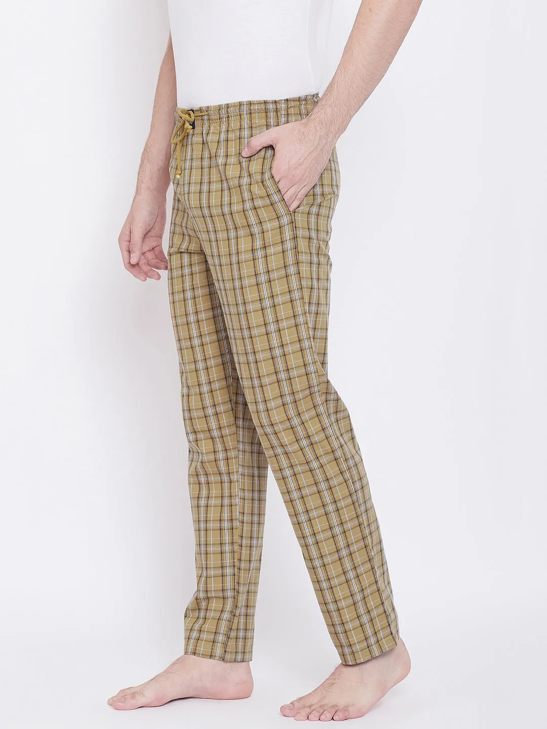 Checked Straight Lounge Pants