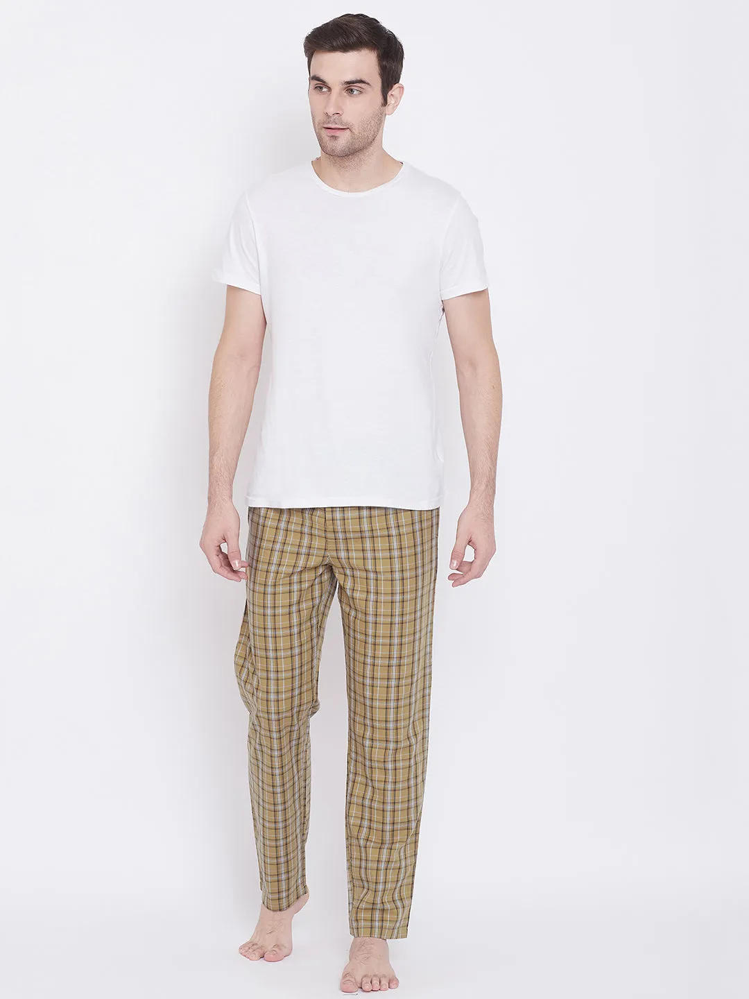 Checked Straight Lounge Pants