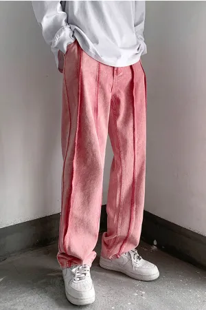 Chicmy-Graduation gift, Coachella Valley Music Festival Look,Loose Hip Hop Striped Men Jeans Pants