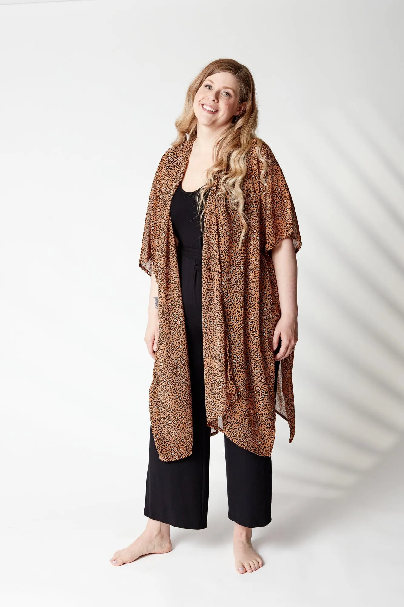 Chiffon Shawl in Animal Print