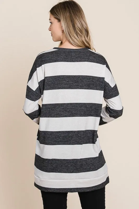 Chill Days - Black Relaxed Fit Midweight Sweatshirt