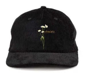 Chocolate Stems 5 Panel Cord Snapback Black