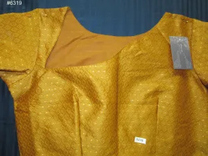 Choli 6319 Kesari Jacquard Medium Size Stylish Neck Choli Saree Blouse