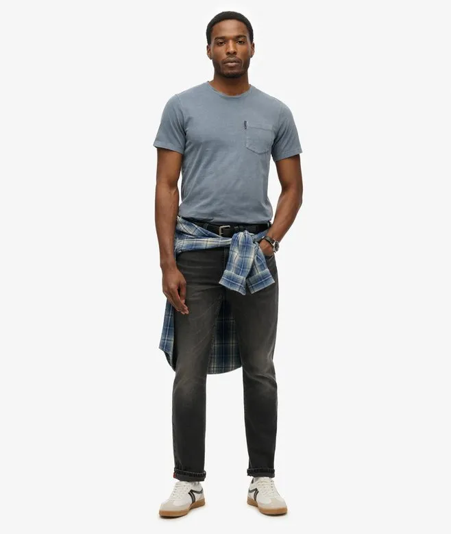Classic Essential Pocket Tee-Washed Faded Navy