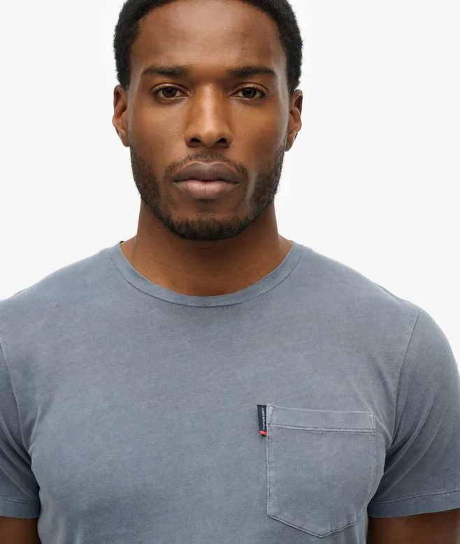 Classic Essential Pocket Tee-Washed Faded Navy