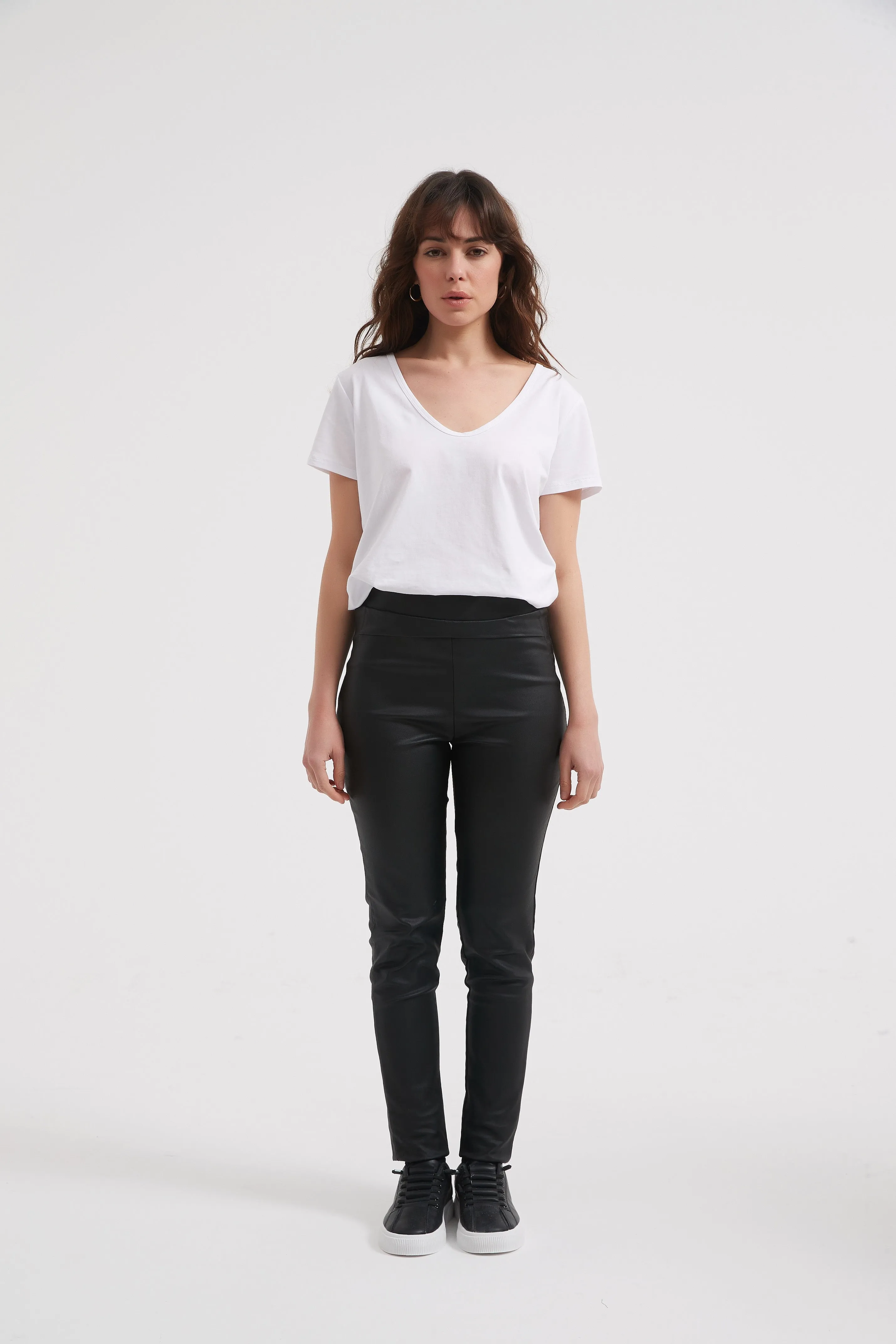 Coated Black Pant