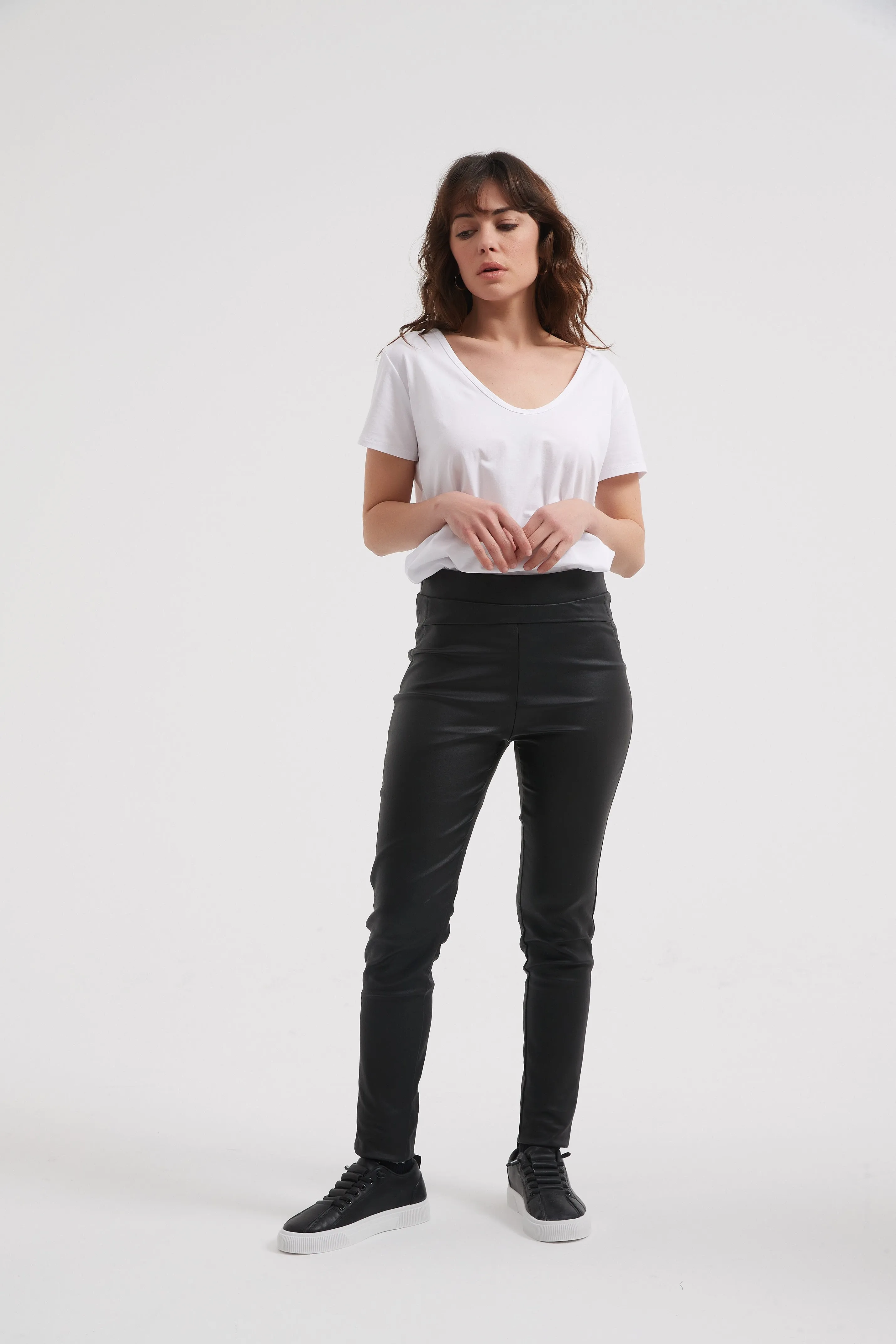 Coated Black Pant