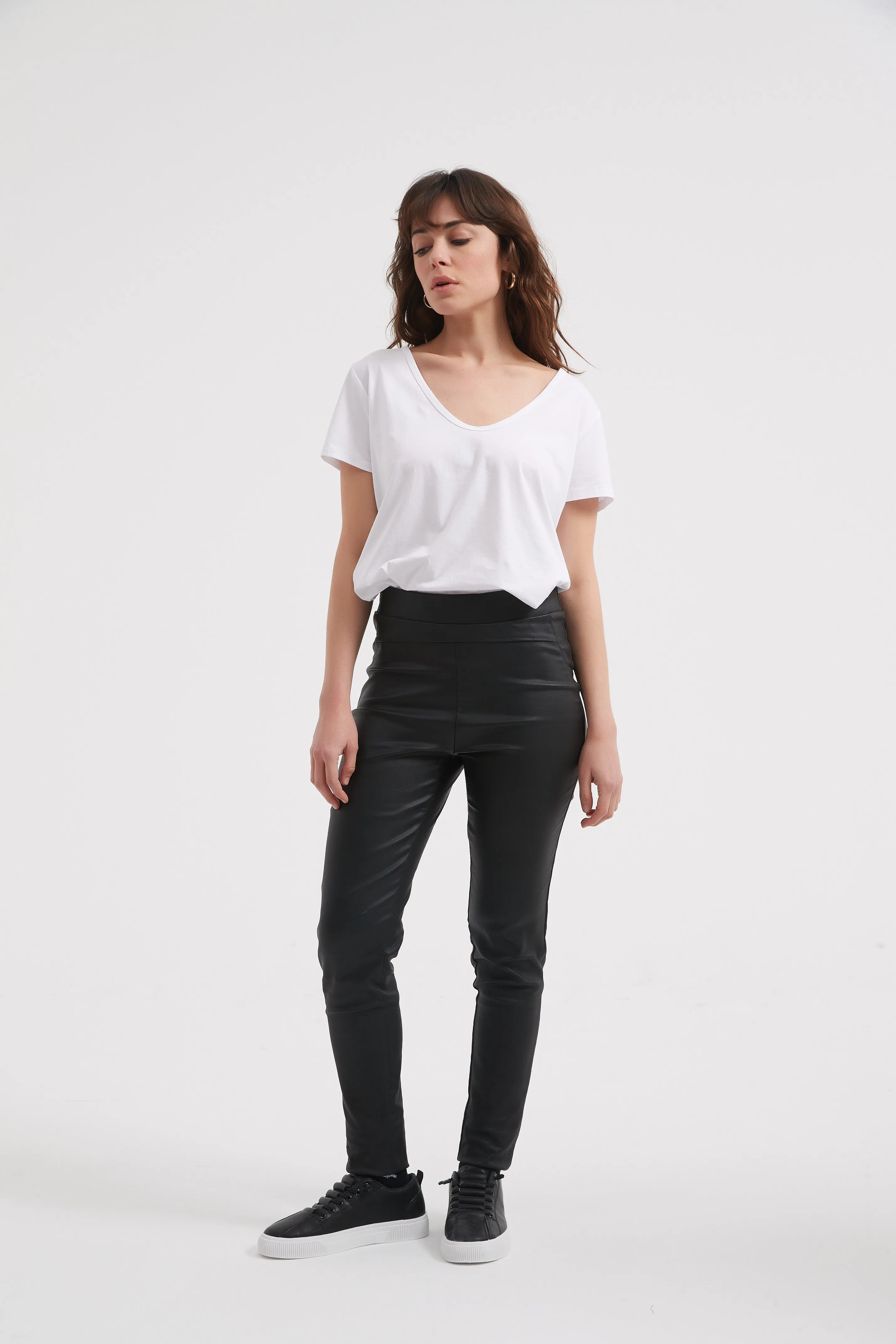 Coated Black Pant