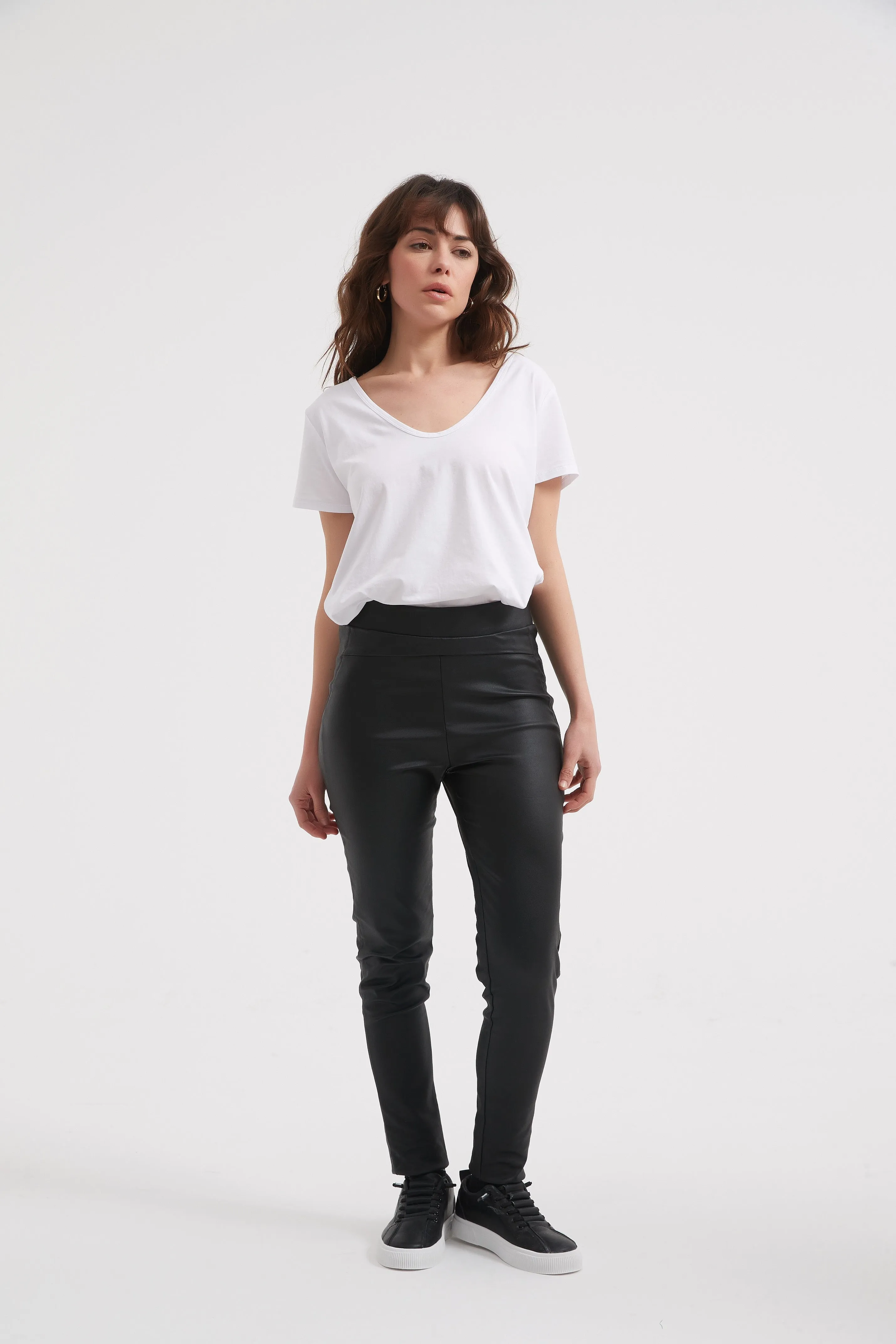 Coated Black Pant