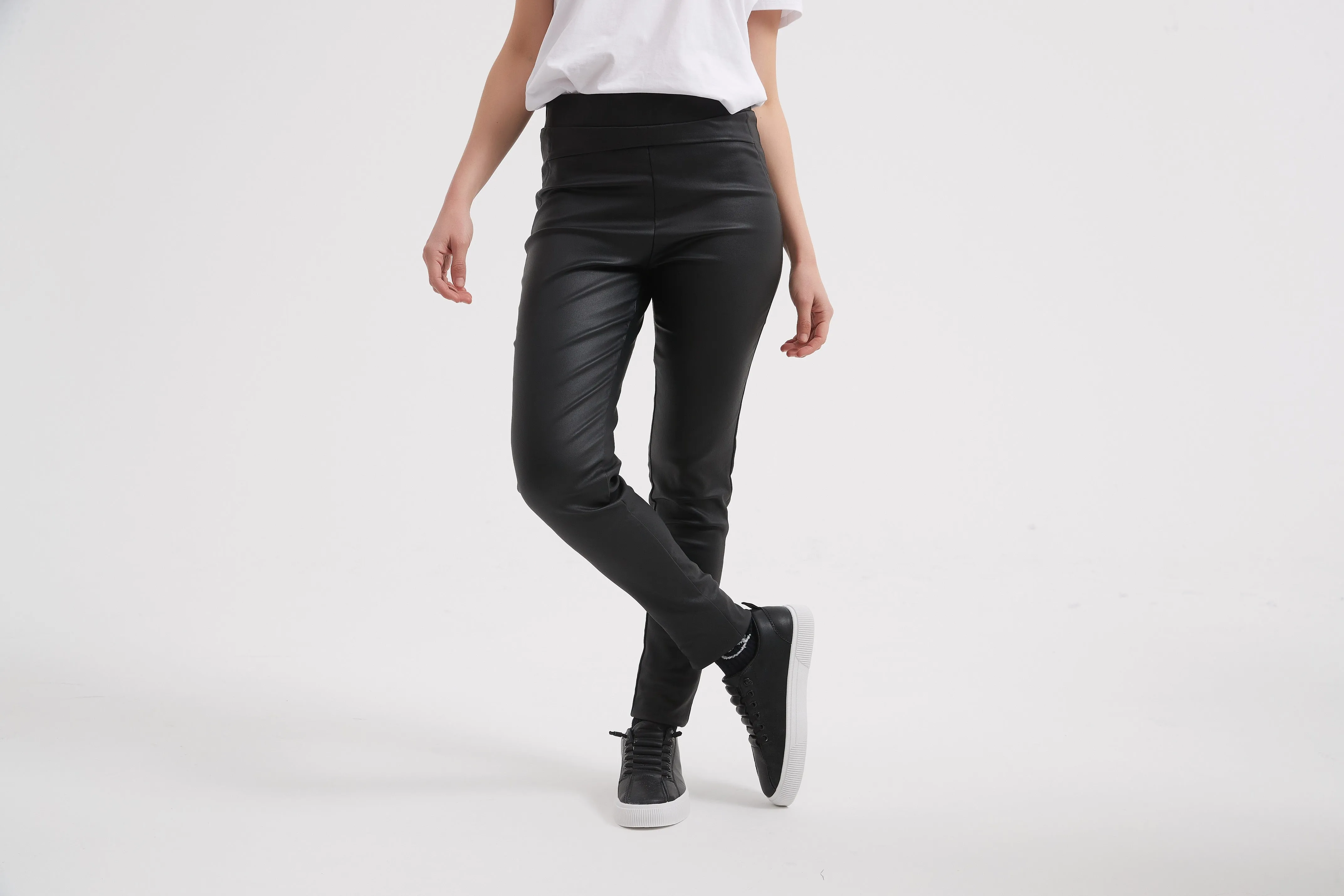 Coated Black Pant