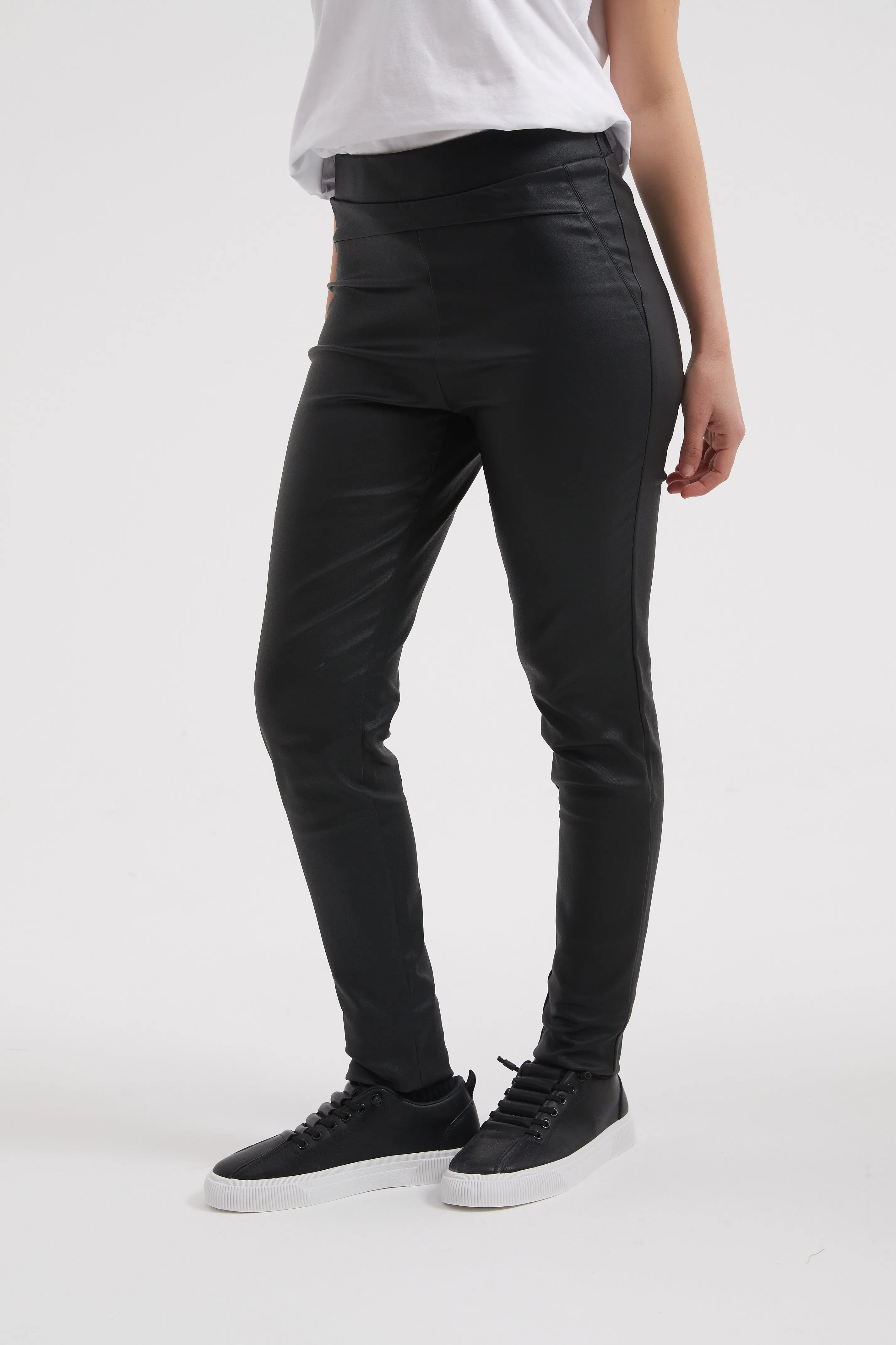 Coated Black Pant