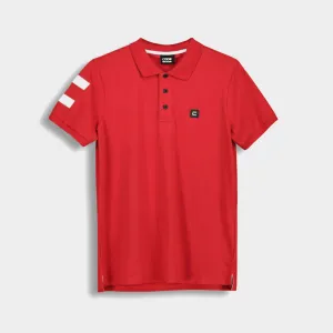 Code Mens Sj Applique Golfer Shirt Red/White _ 180703 _ Red
