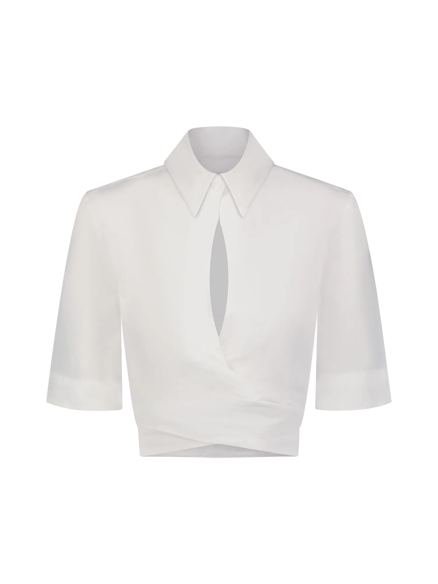 Collared Wrap Top